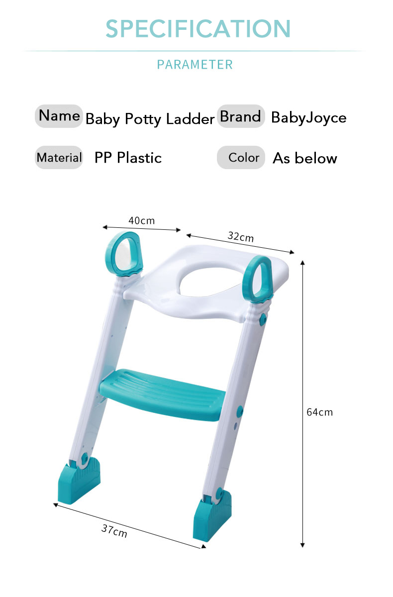 2 In 1 folding Sturdy Non-slip Wide Steps Baby Kids Potty Training Toilet Step stool Seat For Children With Ladder
