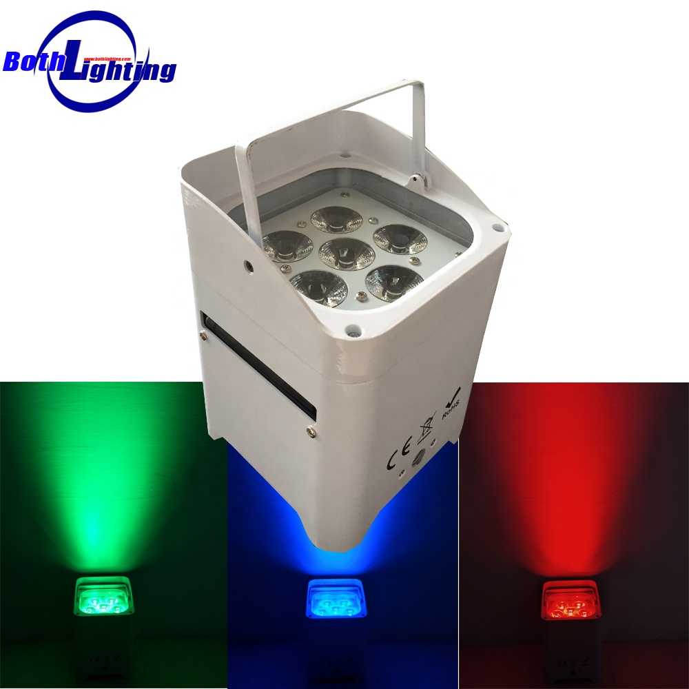 Беспроводные Светодиодные лампы dmx 6*18 Вт RGBWA + UV 6 в 1