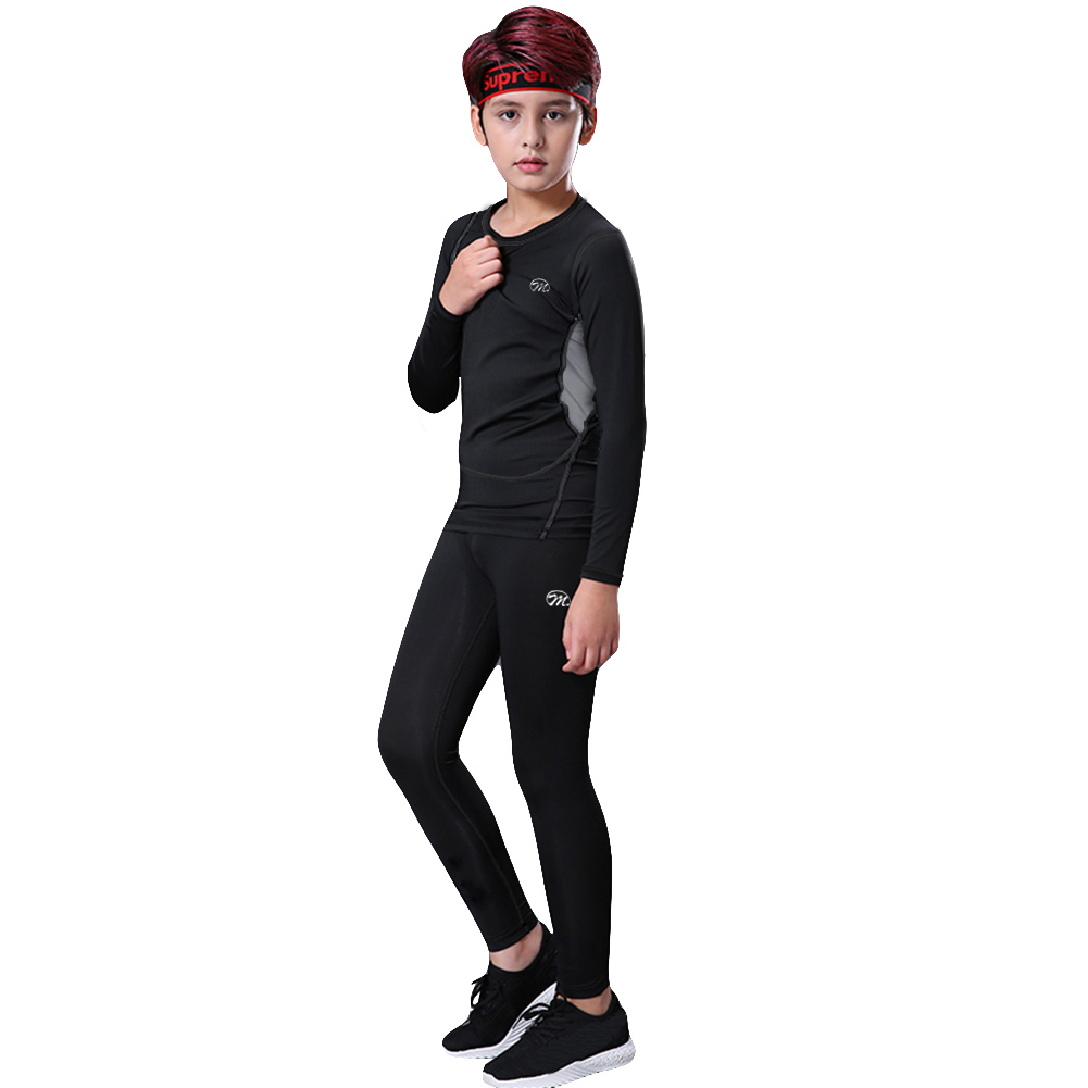Wholesale Children Winter Outdoor Sports Breathable Fleece Lined Thermal Underwear Kids Thermal Clothing Thermal Suit