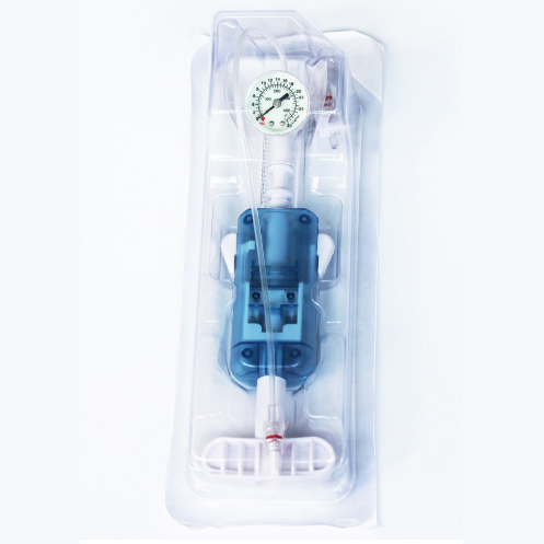 Disposable medical balloon inflation devices for interventional procedure