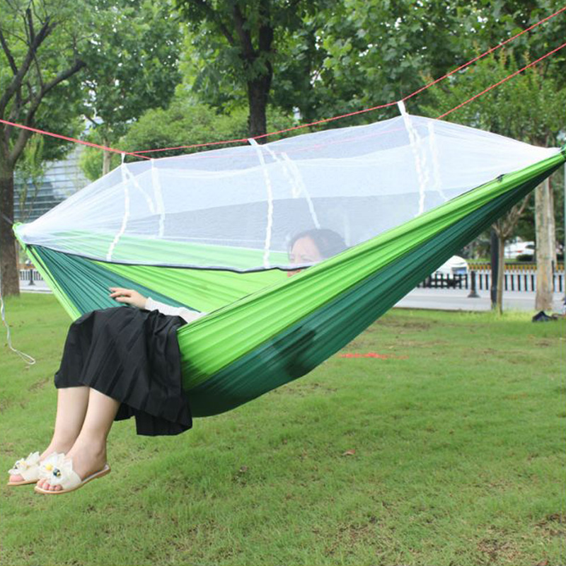 Portable Camping Hammock with Mosquito Net Sleep Bed