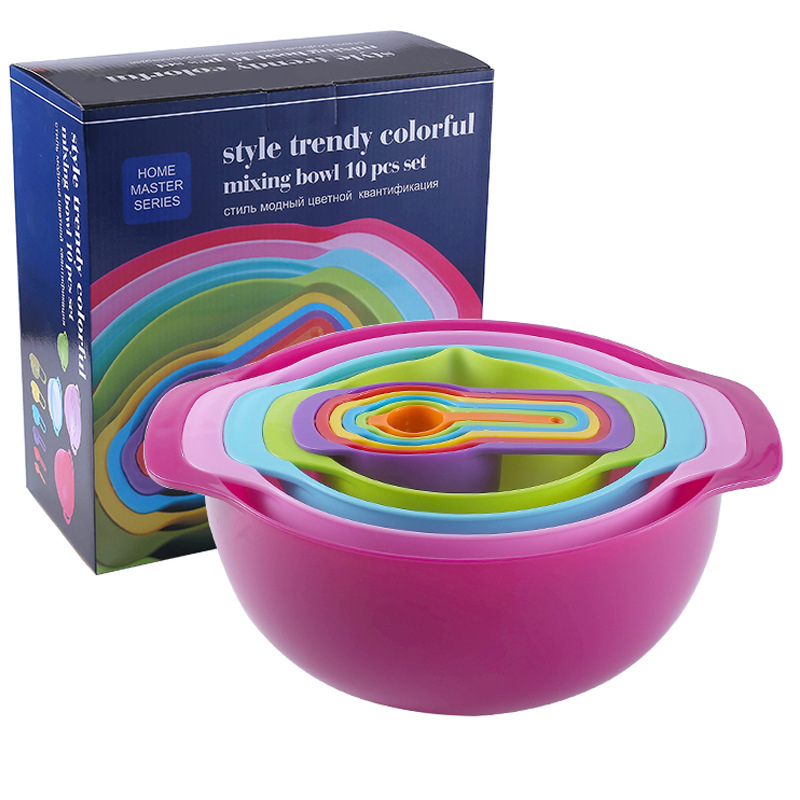 Baking Tools Washing Basket Powder Sieve Kitchen Plastic Measuring Measuring Spoon And Cup Set