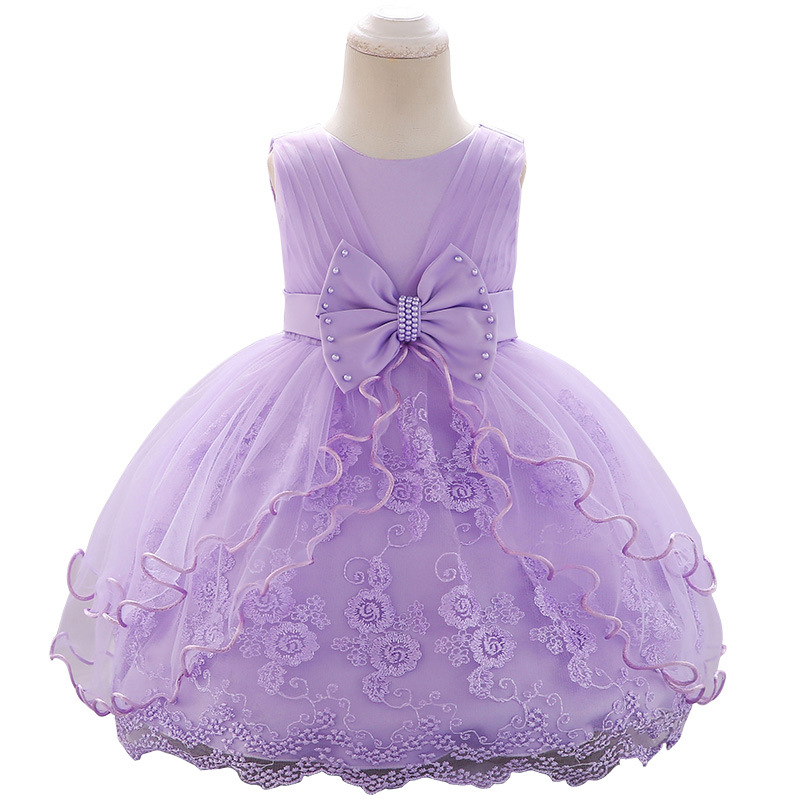 Baby Christening Gowns Children's Clothes girls princess bouffant tulle floral baby dress