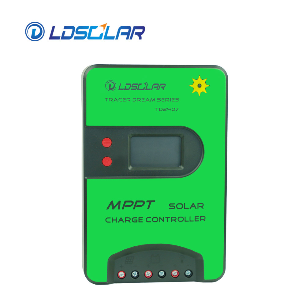 LDSOLAR Hot Selling Dual USB Solar charger Controller 40A 40 Amps TD2407 Charge Controller Solar with CE ROHS IEC
