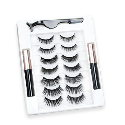 5 magnets magnetic eyelashes lashes liner Reusable private label magnetic eyeliner lashes handmade natural look