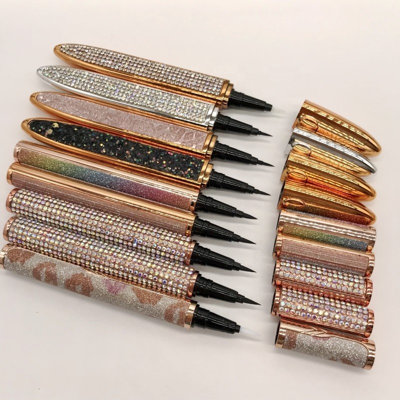Best Selling Black clear Waterproof Eyeliner Glue Pen 2-in-1 Lash Glue Colorful Adhesive Eye Liner Wholesale