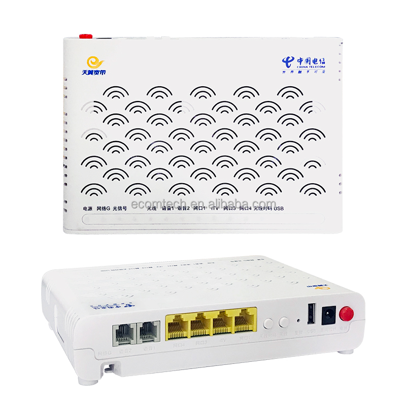 Недорогой ZTE EPON использованный ONU F460 V5.0/V5.2 4FE + WIFI мост PPPoE/route английская прошивка ONT работает на olt v-sol hdv c300 hsgq