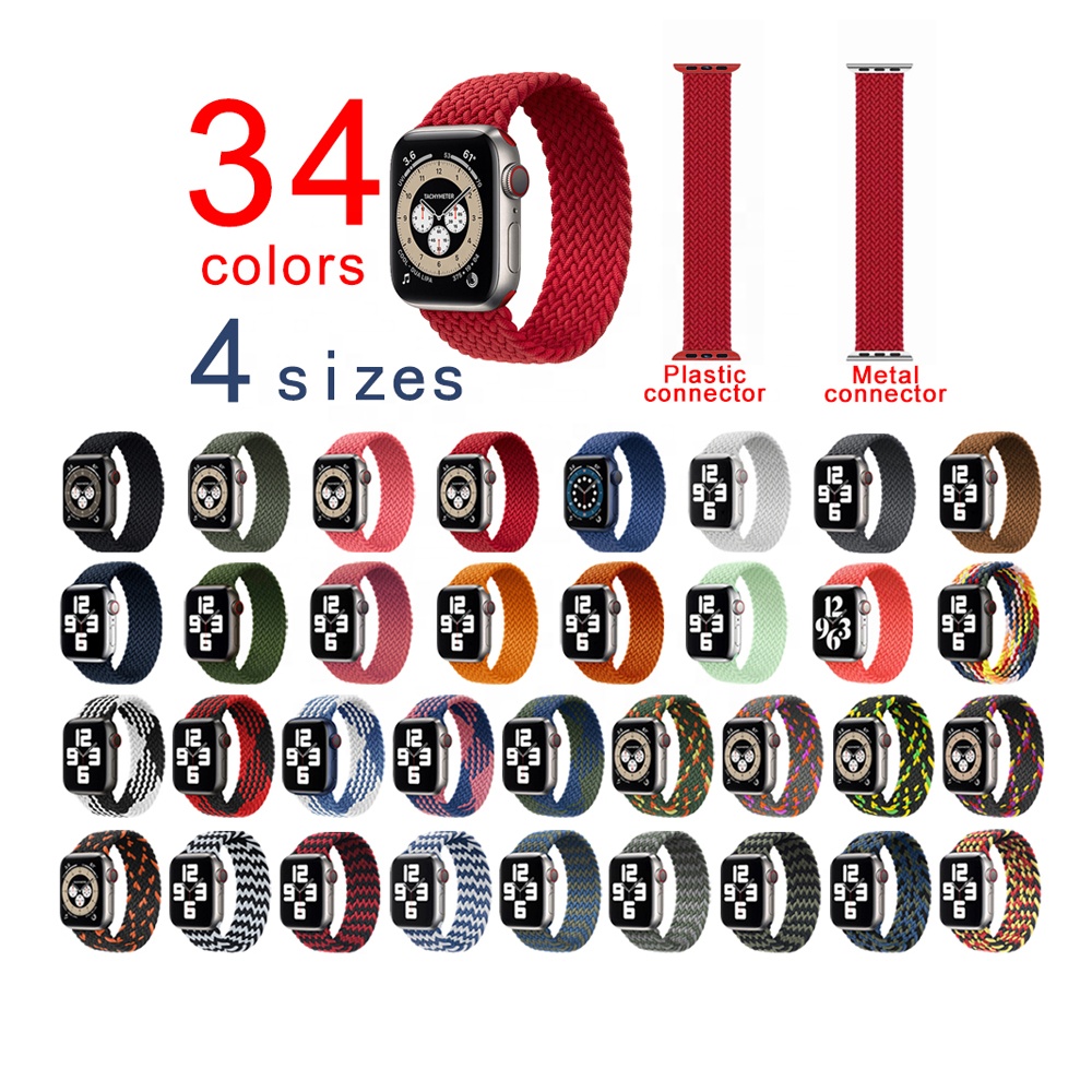 Ремешок нейлоновый для Apple Watch Band 38/40 мм 42/44 мм iWatch Series 6 SE 5 4 3