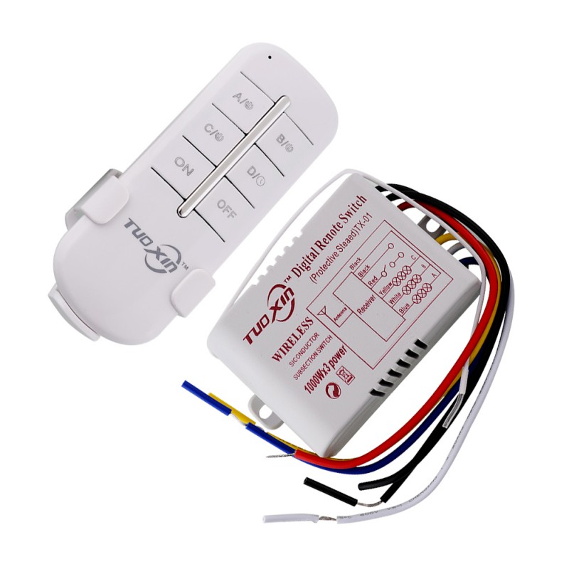 220V 3-канальный блок питания с способ цифровой беспроводной светильник для дома переключатель PLC сплиттер прочный пульт дистанционного управления переключатель