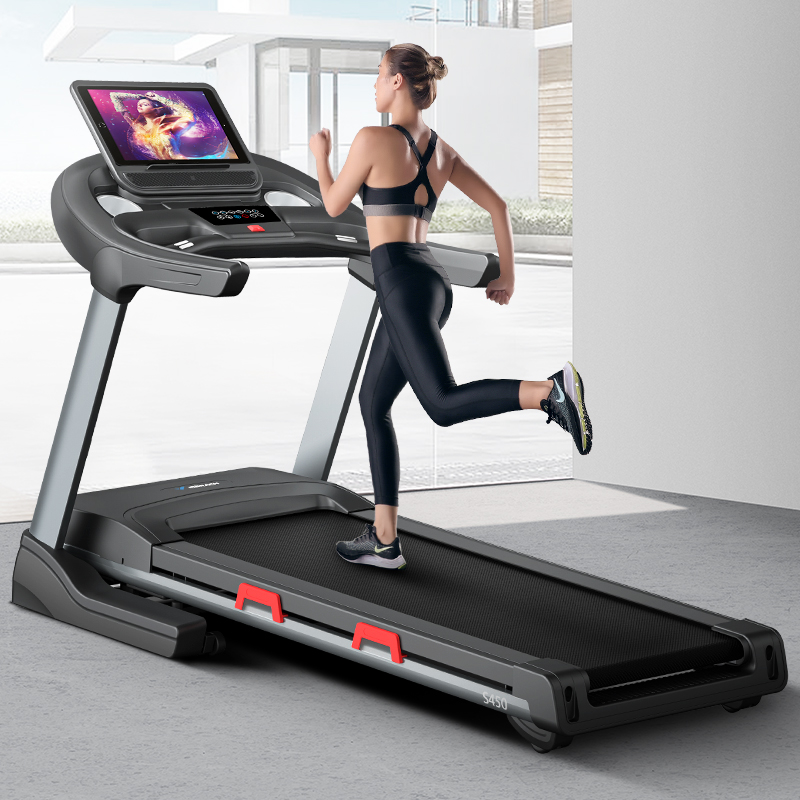 Бытовая беговая машина MERACH 3hp, складные беговые дорожки, тренажеры с цветным экраном 10,1