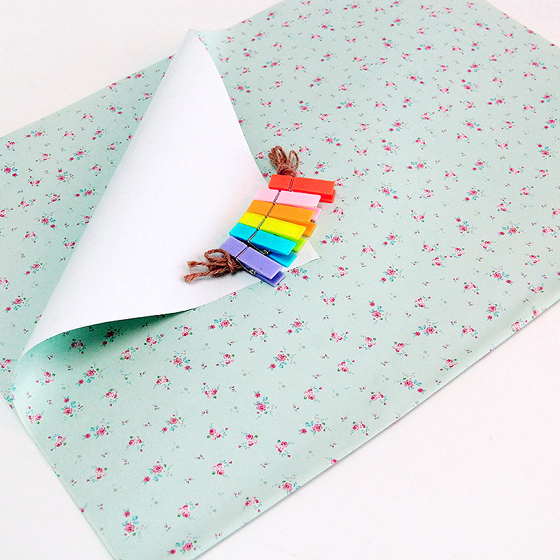 Unique design western flower design packaging material gift wrapping paper logo