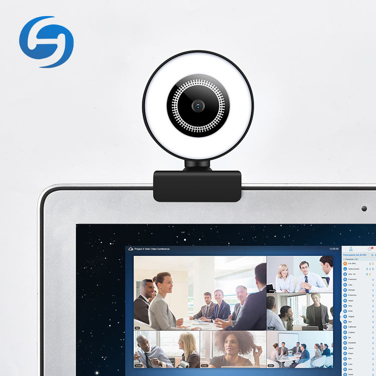 HUIYOU Hot Sell 1080p Hd Usb Webcam With Ring Light For Pc Video Call