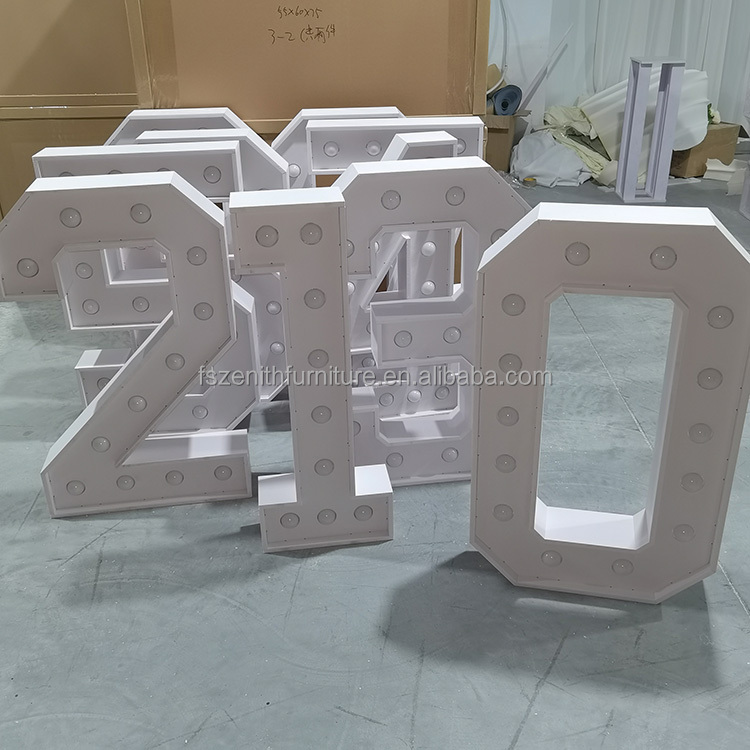 Платье для дня рождения с подсветкой 4FT шатер с буквами светодиодный RGB свет 3D металлические акриловые номер