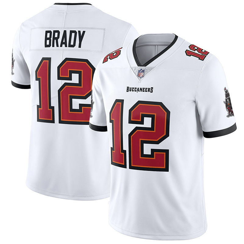 2021 Red Brady 12 American Football Wear Custom NFL Generic Blank League Jersey American Football Uniform