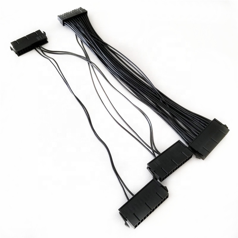 Блок питания ATX 24Pin Quad 4 порта 24 булавки PSU блок питания стартер материнская плата адаптера кабеля 18AWG провод для BTC Майнер машина буровой установки (20 см)