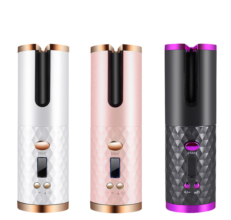 USB Rechargeable Wireless Automatic Hair Curler, Portable Auto Magic Hair Curler Cordless Wireless Automatic Hair Curler