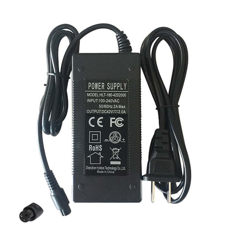 Hoverboard Charger 42V 2A Lithium Battery Charger for Smart Self Balancing Electric Scooter Hoverboard Parts Power Adapters