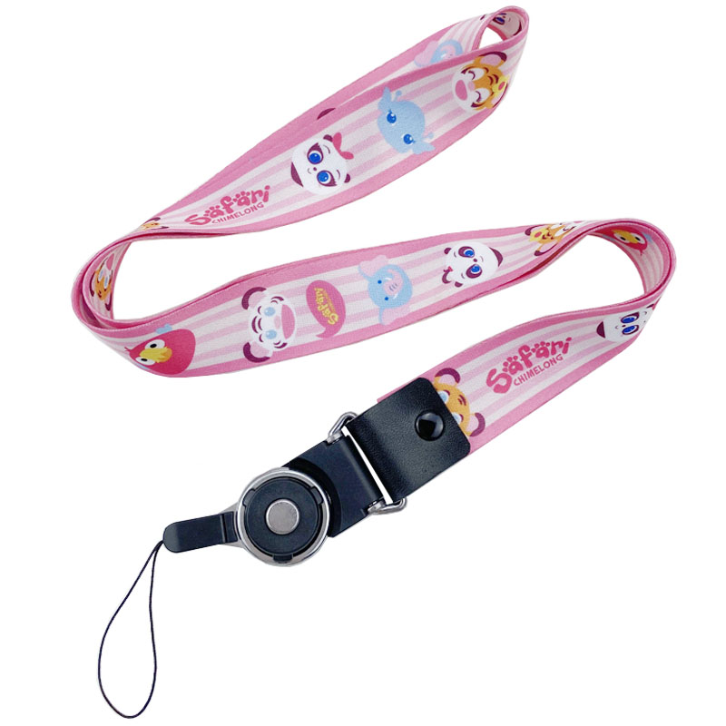 Made in China cute creative detachable rotating mobile phone lanyard