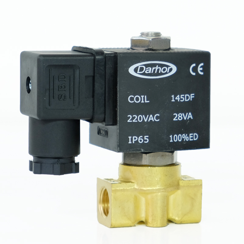 Darhor 2 way Миниатюрный электромагнитный клапан 1/8 дюймов 1/4 дюймов 220VAC нормально закрытый клапан