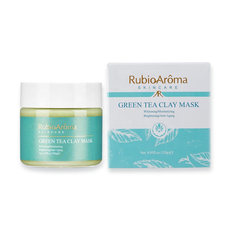 Green tea and matcha oil control eggplant acne cleansing mask moisturizing remove blackhead fine pores faical mud clay mask