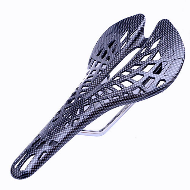 hot selling bicycle accessories bike breathable spider steel rail carbon look finish bicycle seat bike saddle bicycle saddle