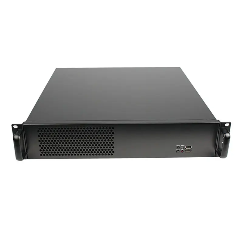 Large storage 2U server case with full pci industrial pc computer server chassis with front PSU 3.5" hdd