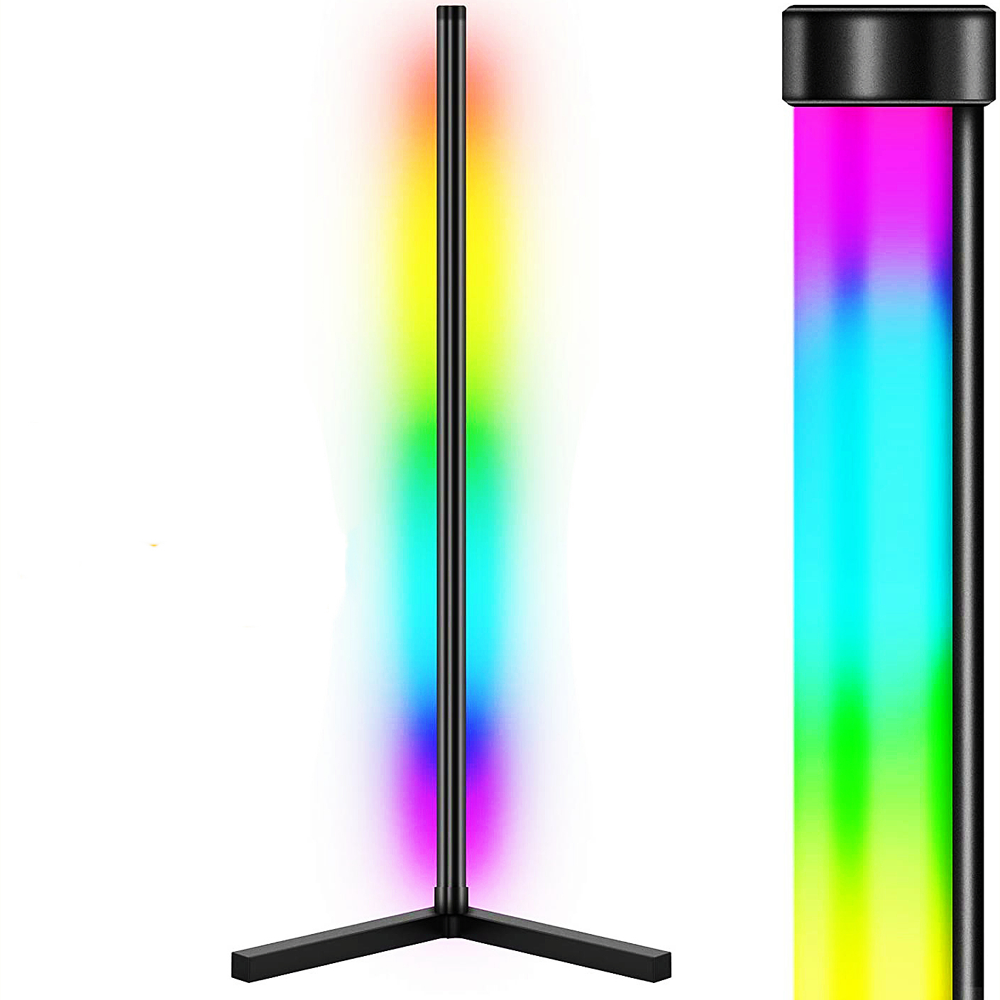 Led Stand Tripod Corner Floor Lamp Rgb Remote Control Modern Nordic 125cm Standing Multicolor Luxury Luminous ambient lighting
