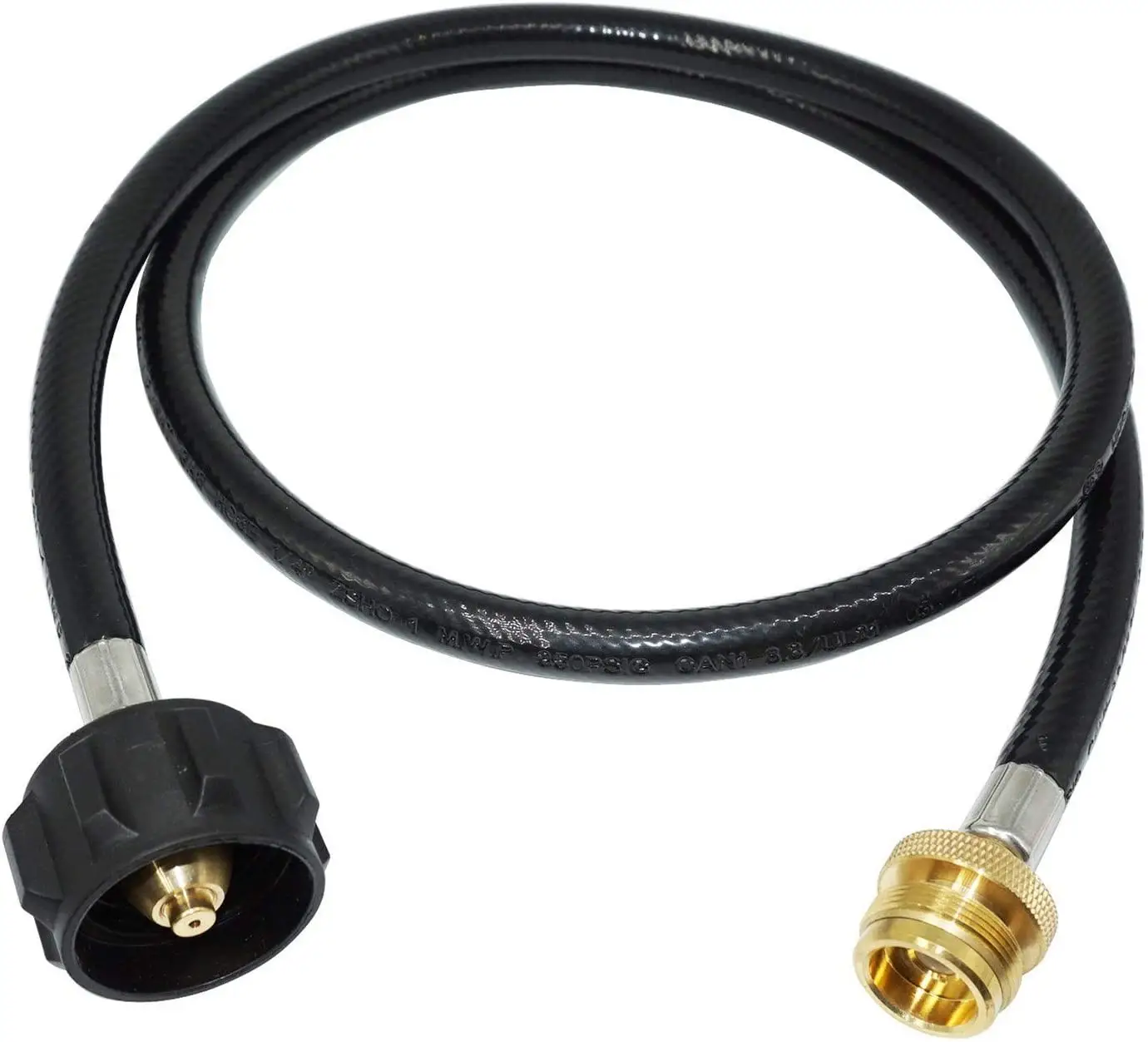4 Feet Propane Adapter Hose 1 Ib To 20 Ib Converter Replacement For QCC1/ Type1 Tank Connects 1 LB Bulk Portable Appliance To 20