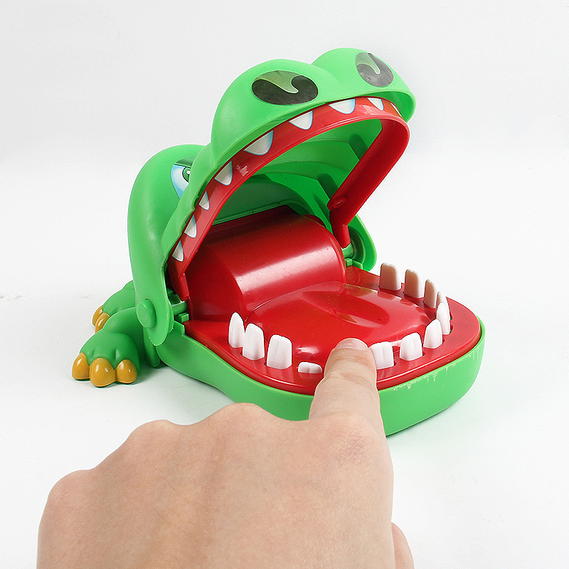 Большой крокодил Рот укус палец игра игрушки забавная акула игрушка