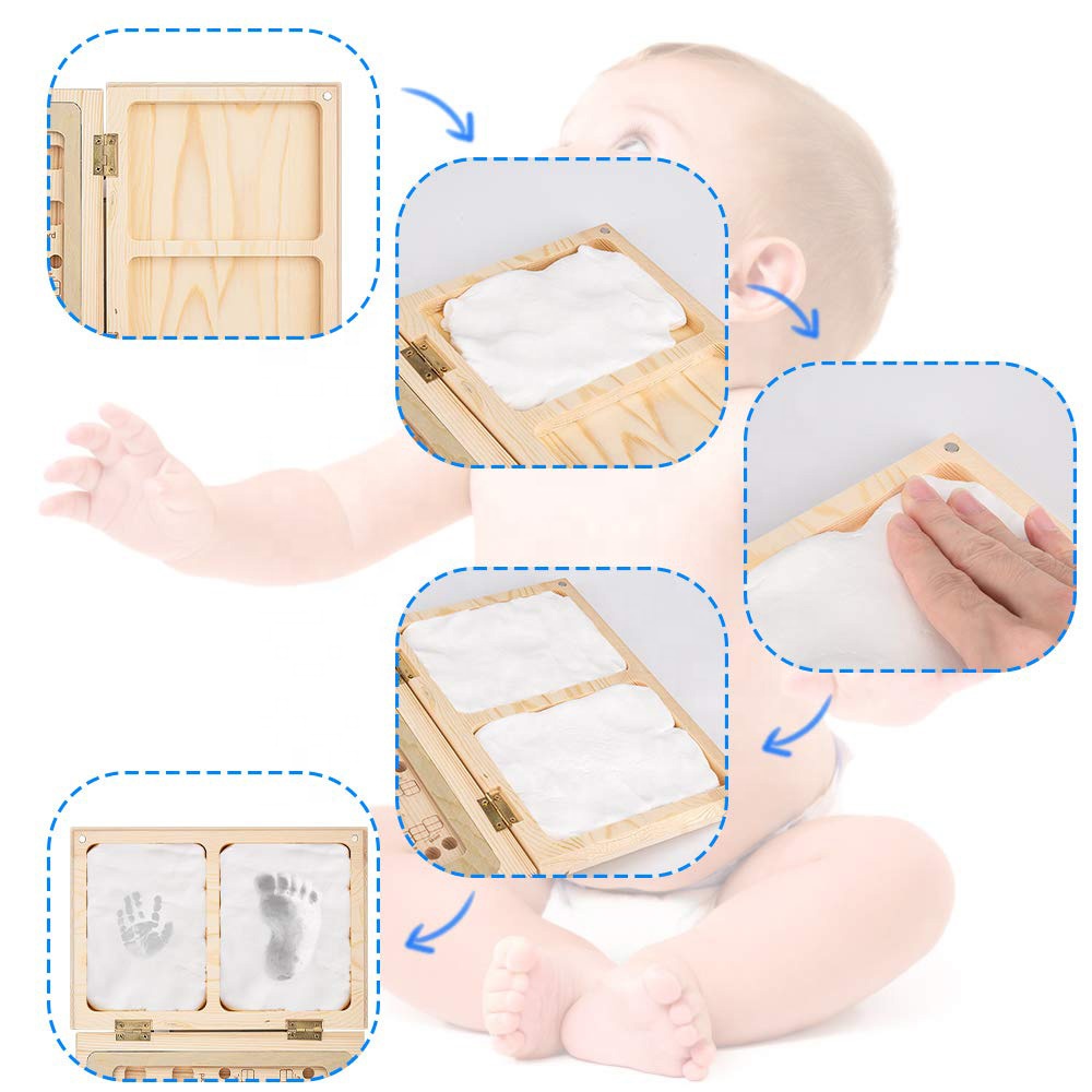 Custom Wooden Hand Painted Keepsake teeth box baby