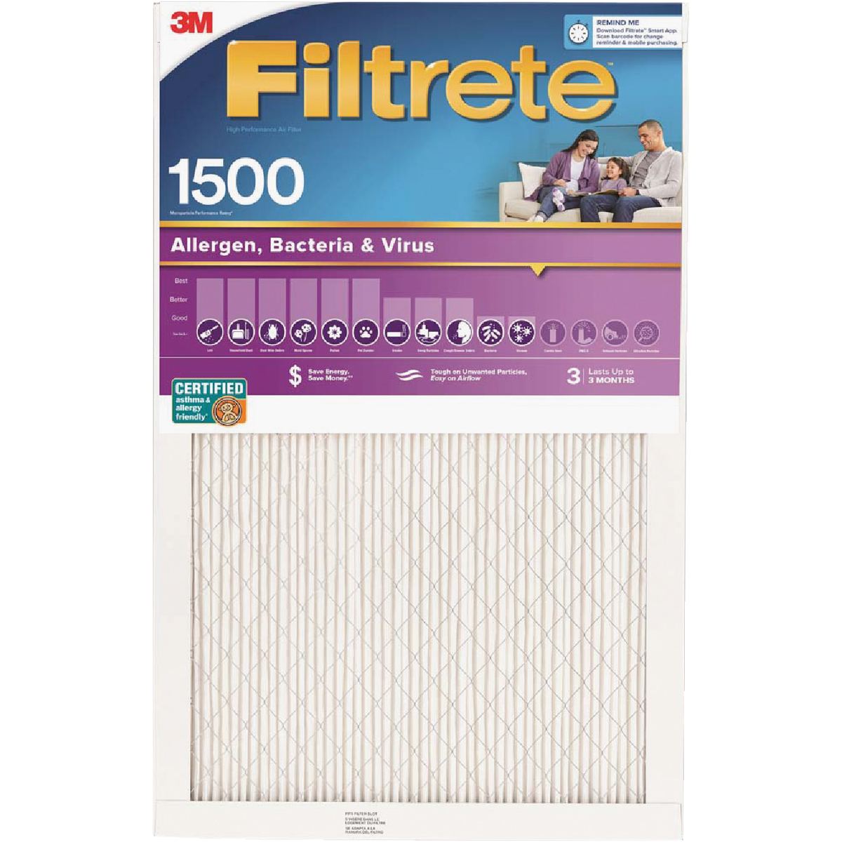 Filtrete Ultra 3M 20x25x1 аллергенный снижение синтетический доступный воздушный фильтр 2003DC-6