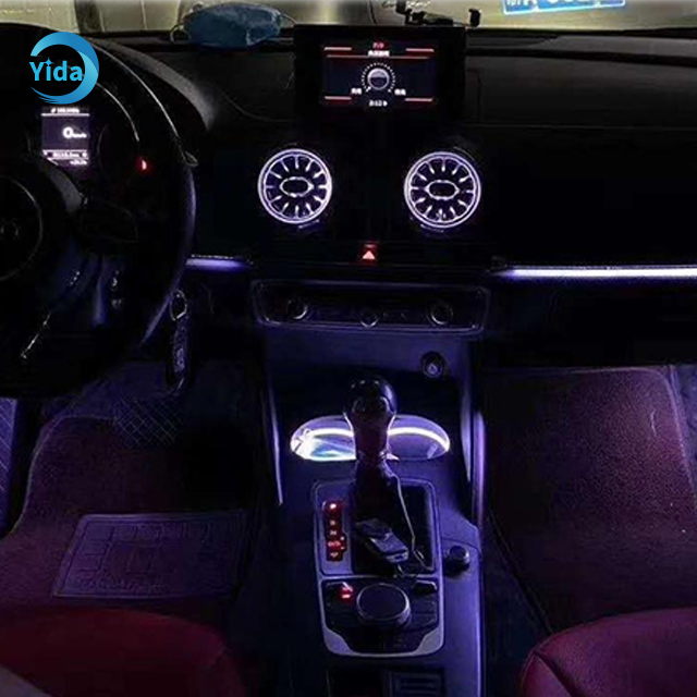 Автомобильная светодиодная система освещения, атмосферное освещение, автомобильное окружающее освещение, многоцветное светодиодное освещение для Audi A3