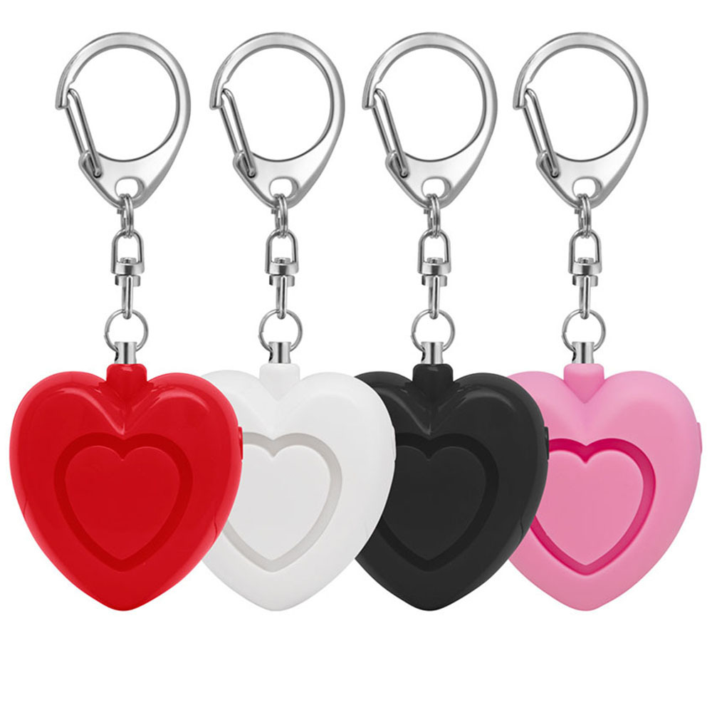 Heart Alarm Keychain Self Defense Personal Alarms Keychains Self-defense 125db Alarms Keychain For Women Safety Security Device
