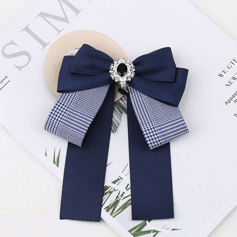 Shirt bow tie female accessories fashion Japanese wild fashion student school uniform rhinestone black bow tie flower