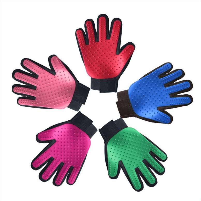 2021 Hot sale pet hair remover glove pet grooming gloves