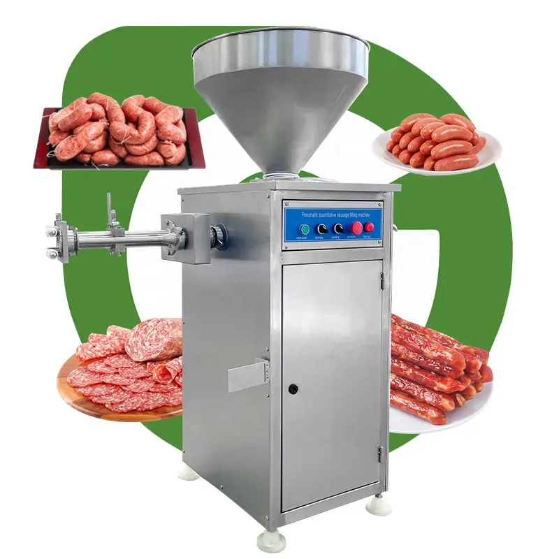Sausages Filler Stuffer Make Machine Price Industrial Automatic Big Sausage Stuffing Fill Twist Maker