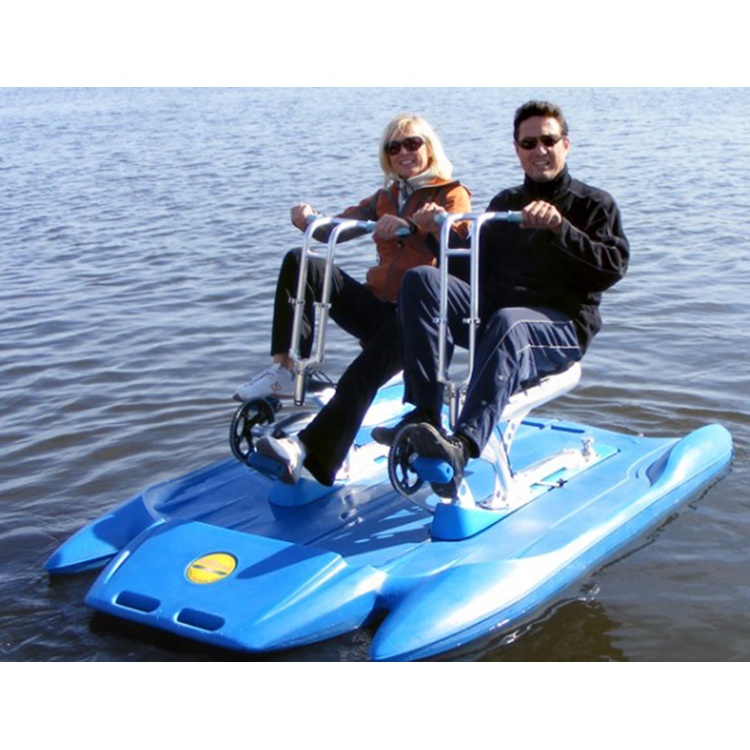 Manufacturing Company Sale Pedal Boats Floating Water Bike pontoon catamaran