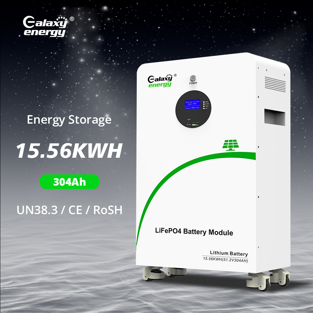 51.2V300Ah LifePO4 Lithium Battery 15kWH Storage IP65 Protection CAN for Solar Systems Hybrid Made Lithium Iron Phosphate