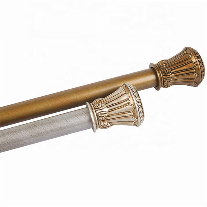 Top selling adjustable steel curtain wire round rod set curtain pipe rod for bathroom