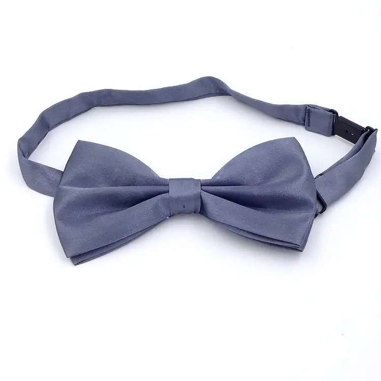 Factory Supplier Pure Color Bow Tie Unisex Adjustable Bow Tie