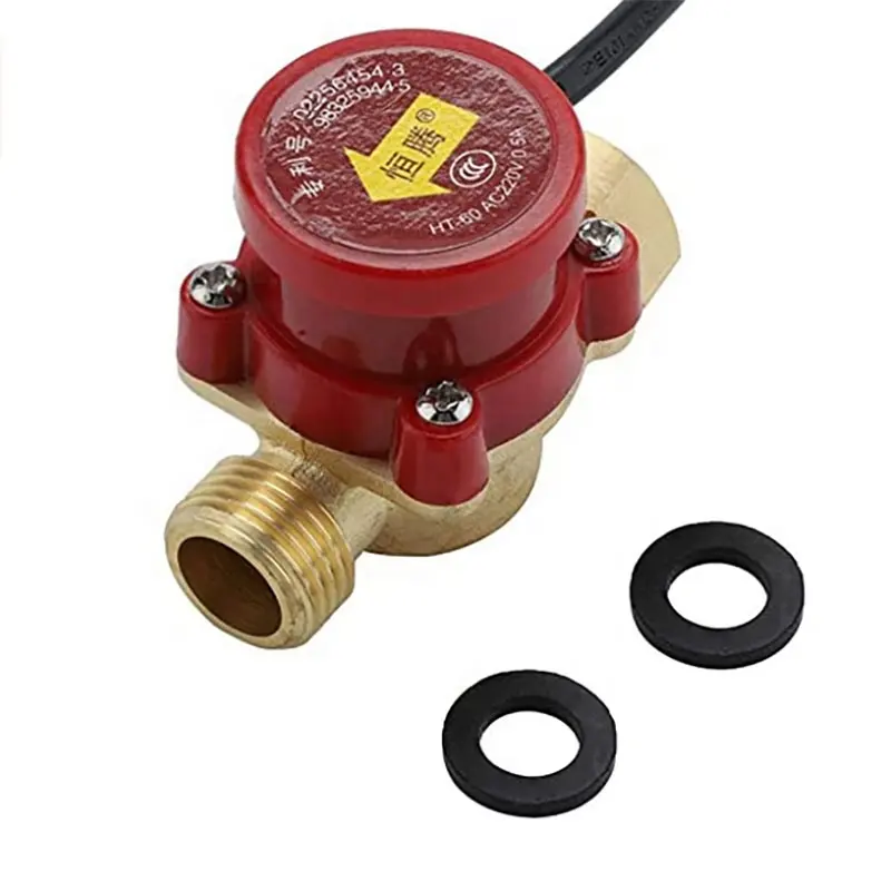 HT-60 Flow Sensor Switch AC220V 0.5A G1/2"-1/2" Thread Water Pump