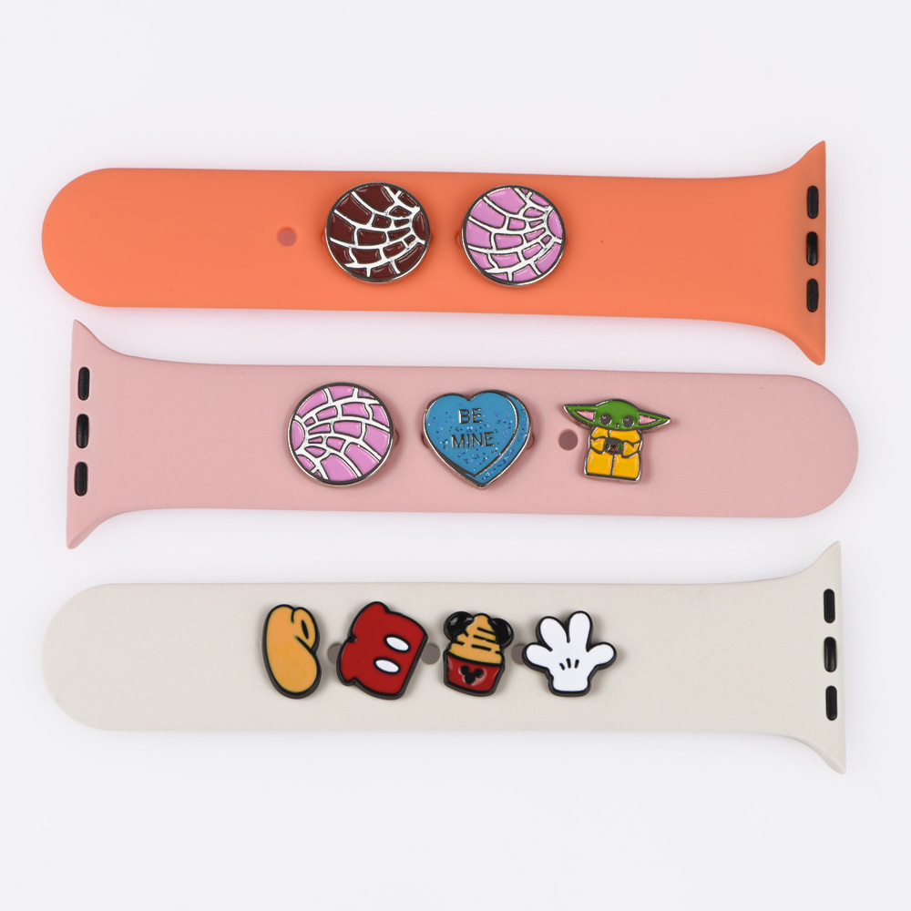 Декоративные подвески для часов Apple Watch, браслет с металлическими ножками, декоративные гвозди для Iwatch, спортивный ремешок, декоративные аксессуары