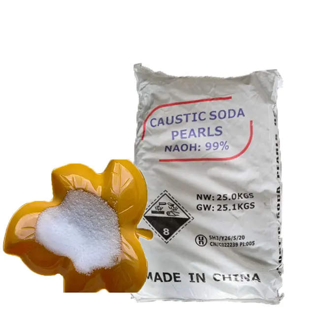 Soda Caustic flakes caustic soda pearls/prills 99%