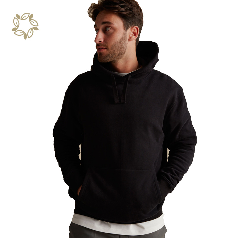 men winter hoodie custom embroidered hoodies pull over men 100% cotton heavy fleece hoodie organic hoodey sweatshirts for men