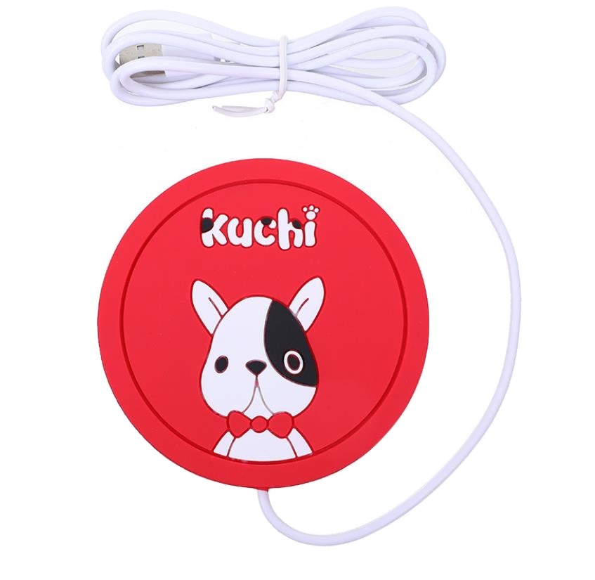 Cute Cartoon USB Warmer Thermostatic Coaster Heating Coaster Electric Heating Heated Mugs Office Drink Warmer Mat Kitchen Cocina