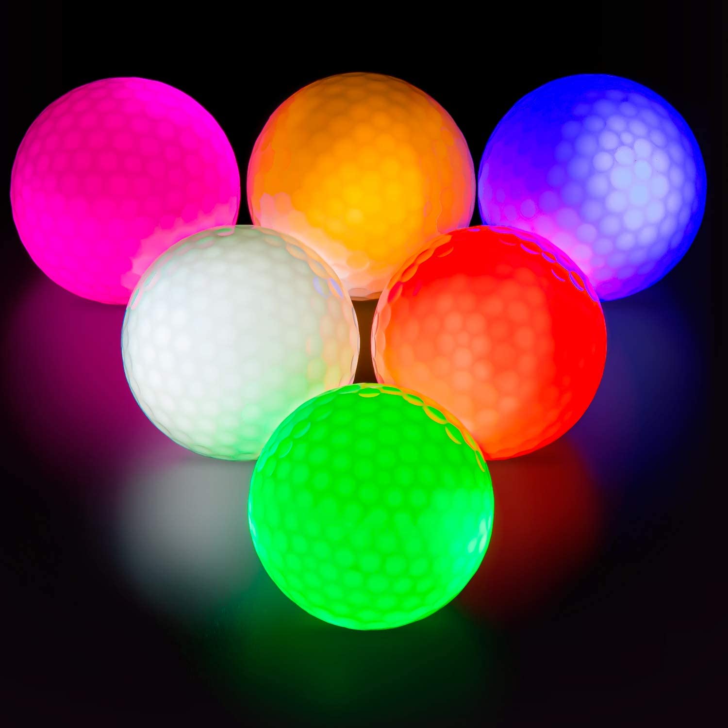 LED Glow Golf Balls Glow in The Dark Golf Balls Flashing Golf Ball Light up Long Lasting Bright Night Sports