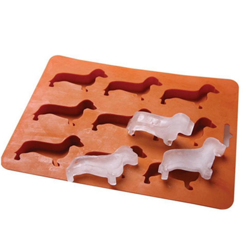 Dachshund Dog Shaped Ice Cube лоток антипригарным формы собаки силиконовые формы шоколада