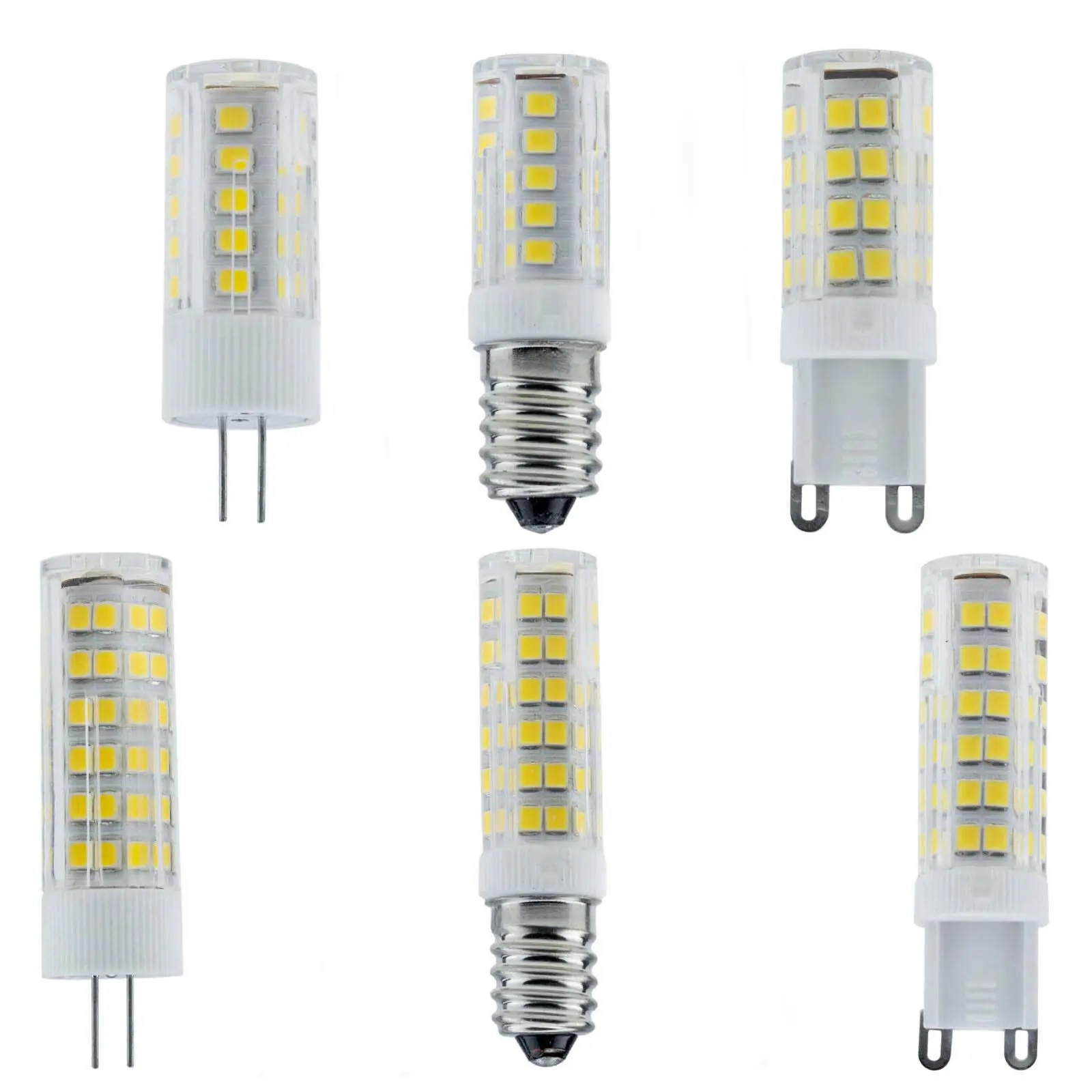Керамическая Светодиодная лампа G9 G4 E14, 220 В, В, 3 Вт, 5 Вт, 7 Вт, 2835SMD, Высококачественная Светодиодная лампа-кукуруза для Прожектора G9, люстры, 33, 51, 75 светодиодов
