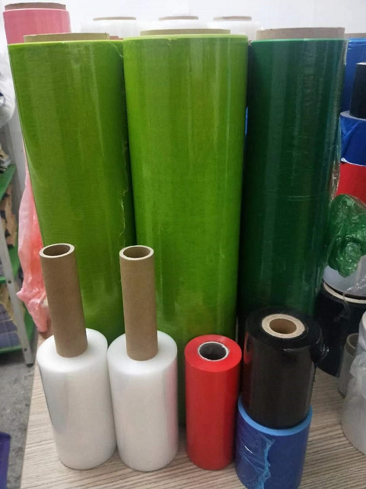 Factory Price High Quality Customized Pallet Polyolefin Lldpe Cast Hand Stretch Film Roll Wrapping Goods Transparent Film