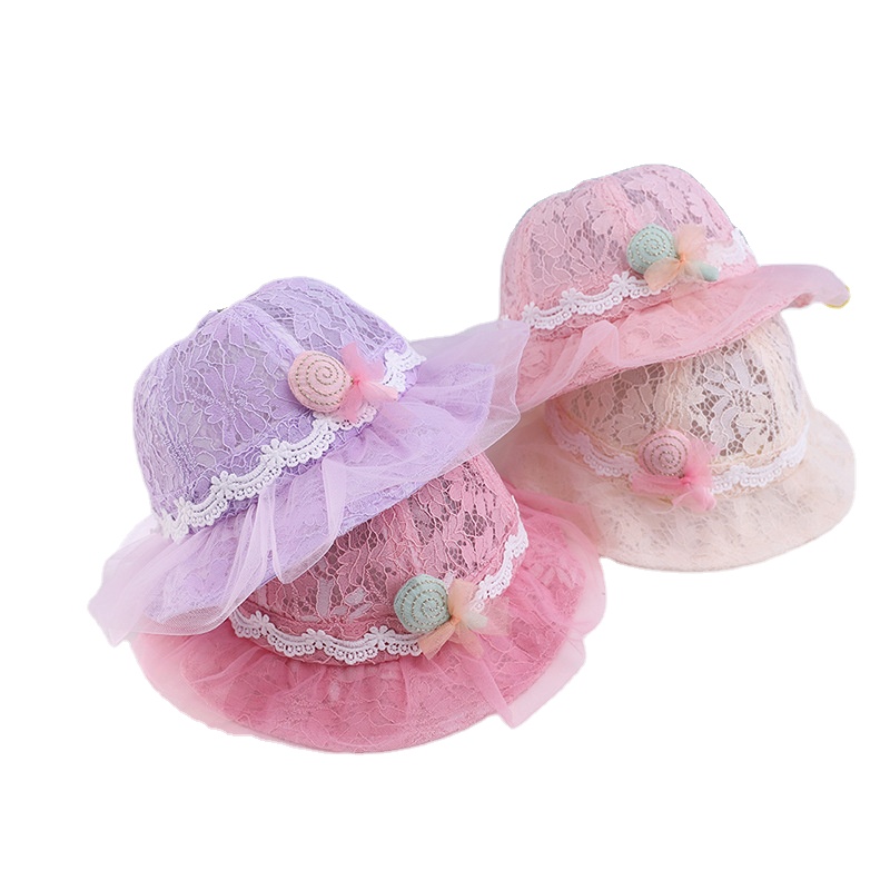 Zomer, Детская футболка, ребёнок, Meisje end Mesh Baby Meisje Emmer Hoed, полая уличная пряжа